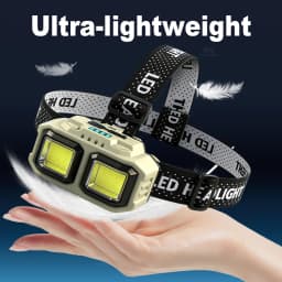 Red Light 50W Headlamp Head Lantern LED Rechargeable IPX4 Waterproof Headlight Battery Powered Headlight ForOutdoor Fishing18650