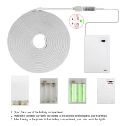 1 Roll of Color-Changing Rgb Led Light Strip with Battery Box (Battery Not Included), Led Neon Light, with a Simple Three-Button Control Switch for Switching Light Color Modes, Suitable for Cars, Motorcycles, Tv, Computer Games, Stage, Music Parties, Christmas, and House Decoration