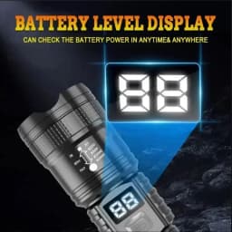 100000LM Super Bright Rechargeable LED Flashlight Long Range Tactical Torch Handheld Lamp Outdoor Camping Fishing EmergencyUse 