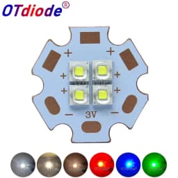 XPE2 XP-E2 4Chips 4LED 3V6V12V 10W12W Cool Neutral Warm White Red Blue Green HighPower LED Emitter Diode on 20mm Copper PCB
