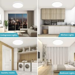 Modern Round LED Ceiling Light 40W Decorative Home Lighting Fixture for Living Room Bedroom Indoor Kitchen
