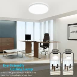 Modern Round LED Ceiling Light 40W Decorative Home Lighting Fixture for Living Room Bedroom Indoor Kitchen