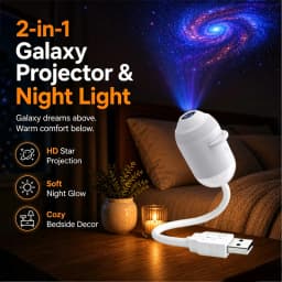 TINSOL USB Starry Sky Projector, Car Ambient Light, Adjustable Galaxy Night Light, Suitable for Cars, Home, Bedroom Night Light