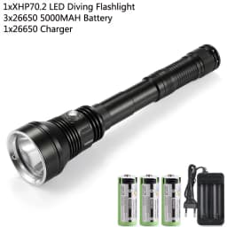 New 6000 Lumen XHP70.2 LED Yellow/White Light Diving Flashlight Professional Underwater 150M Waterproof Torch Outdoor Dive Lamp