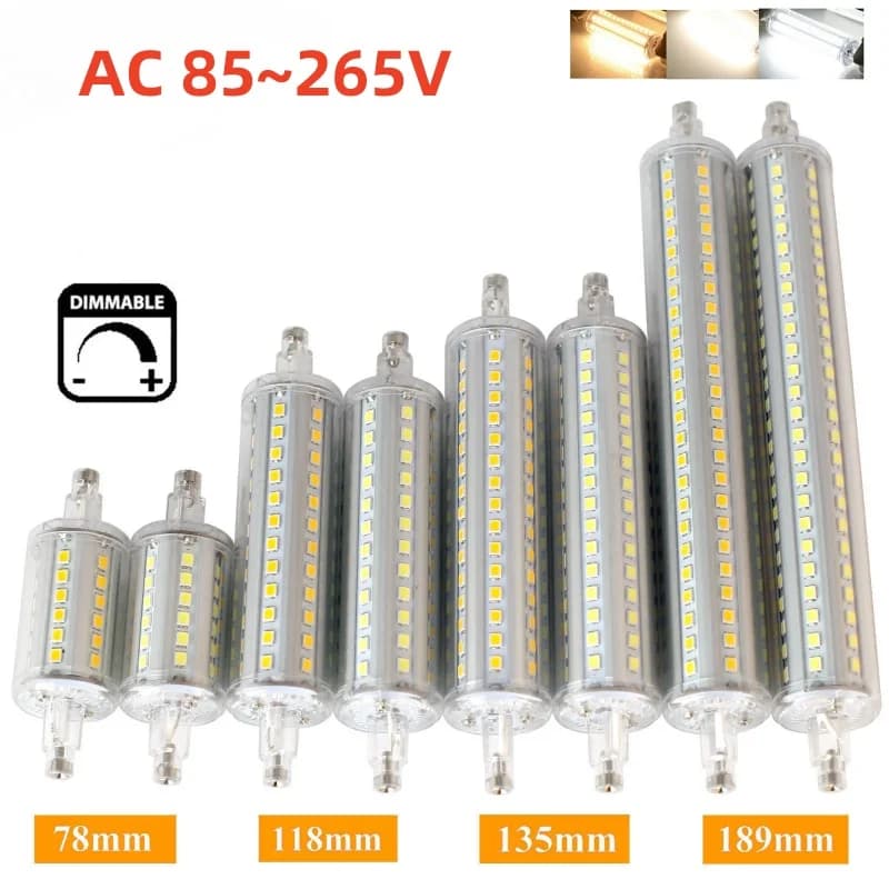 R7S J78 J118 J135 J189 Led Bulb Dimmable Corn Lamp 78mm 118mm 135mm 189mm Replace Halogen 40W 50W Spot Light AC 110V 220V