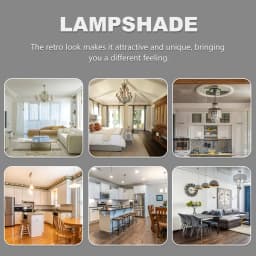 Lampshade Leather Decorative Hanging Lamp Lampshade for Home Bar Pub