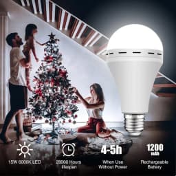 LED Emergency Light Bulb Super Bright Energy-saving E27 Screw Light Bulb Power Outage Automatic Lighting Charging Light Bulb