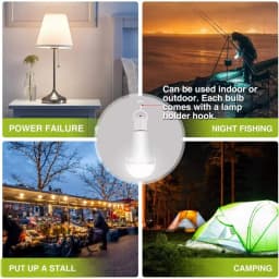 LED Emergency Light Bulb Super Bright Energy-saving E27 Screw Light Bulb Power Outage Automatic Lighting Charging Light Bulb