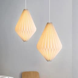 Paper Lantern Shade Nordic Style Folding Pendant Light Shade Creative Decorative Lamp Cover for Living Room Decor(without Light)