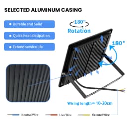 LED Floodlights 10W 20W 30W 50W 100W 200W Flood Light AC220V/110V Waterproof Outdoor Wall Garden Spotlight Reflector Focus Lamps