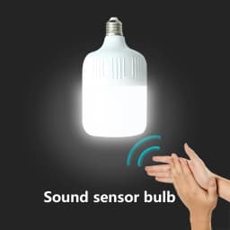 LED Bulbs Sound Motion Sensor Auto On/Off Light AC 220V E27 Cold White Photosensitive Lamp for Home Stairs Warehouse Garage