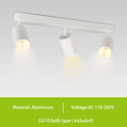 GU10 LED Track Light Spotlight 110-220V Suit Ceiling Lamp GU10 3 Color COB Spot Lights For Kitchen Commercial Living Room Home