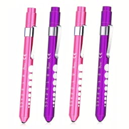 2/4 Pcs LED Pen Lights For Nurses Reusable Student Doctor Daily Use Portable Flashlight With Pupil Size Markers With Pocket Clip