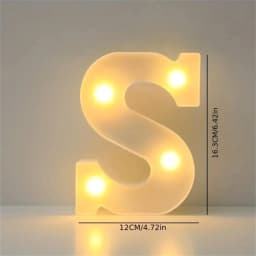 1PC 16cm LED Letter Light, Luminous Letter and Number Night Light, Suitable for Home, Bar, Wedding, Birthday Party Decoration