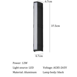 Modern LED Wall Lights Waterproof Outdoor Wall Lamp Long Strip IP65 Aluminum Wall Light Garden Porch Light Fixtures Luminaire
