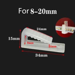 LED Strip Lights Connector LED Cable Organizer Clip Cable Management For W5-20mm Neon Led Tape 110V 220V 24V Wire Manager Holder