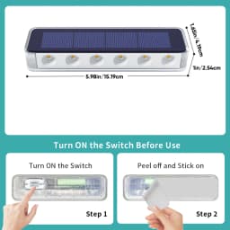 Solar Deck Lights Outdoor Waterproof LED Step Sidewalk Stair Garden Light IP68 Auto On/Off Solar Powered Dock Driveway Lighting