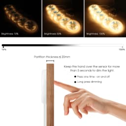 6/5/4/3/2/1 Pcs 5V COB LED Strip Light With USB Penetrating Wood Touch Dimmer Switch For Acoustic Panel Cabinet Shelf Lighting