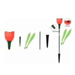 Solar Tulip Flower Lights Outdoor LED Waterproof Garden Stake Lawn Decor Yard Party Decoration Warm White Solar Outdoor Light
