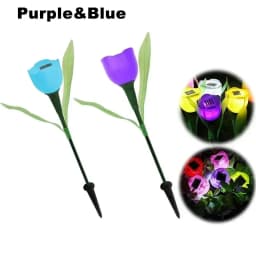 Solar Tulip Flower Lights Outdoor LED Waterproof Garden Stake Lawn Decor Yard Party Decoration Warm White Solar Outdoor Light