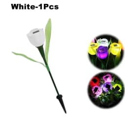 Solar Tulip Flower Lights Outdoor LED Waterproof Garden Stake Lawn Decor Yard Party Decoration Warm White Solar Outdoor Light