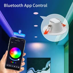 Tuya Smart LED Downlight 220V 10W Bluetooth RGB Dimmable Ceiling Lamp RF 2.4G Remote Smart Life APP Control Bedroom Living Room