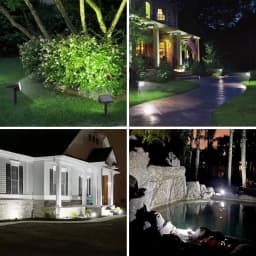 52 LED Solar Spot Lights Outdoor IP65 Waterproof with 3 Modes Landscape Lighting for Walkway Yard Garden