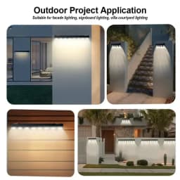 4/8LED Solar Outdoor Waterproof Wall Light with Lens Super Bright Garden Decoration Solar Signboard Lights Doorplate Lamp
