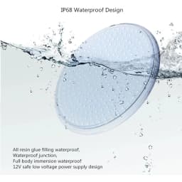 IP68 Swimming Pool Light 18W 35W Resin Filled Light AC12V PAR56 Underwater Light RGB with RC Warm and Cold Light Without RC