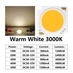 10pcs 1919 10W 20W 30W 40W LED COB Chip Light-emitting Diode Imported Bridgelux Crystal Chip DC30-33V DIY Downlight Panel Light