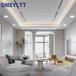 LED Panel Lights Ultra Thin Ceiling Downlight 50mm to 200mm Cut Hole Adjustable Panel Light AC85-265V Indoor Lighting Lamp