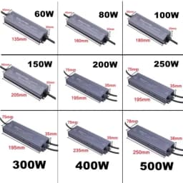Lighting Transformer Waterproof Power Supply IP67 IP68 AC220V To DC 12V 24V LED Driver 100W 200W 300W 400W 500W Outdoor Adapter
