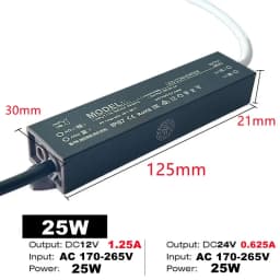Lighting Transformer Waterproof Power Supply IP67 IP68 AC220V To DC 12V 24V LED Driver 100W 200W 300W 400W 500W Outdoor Adapter