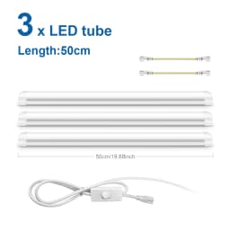 Supper Brightness 25W T8 LED Tube Light 50cm Aluminium Bar Lamp Bulbs 110V 220V Use in Kitchen Cabinet Warehouse Garage Lighting