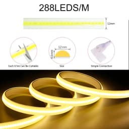 ZIGBEE 3.0 220V COB LED Strip Light Highlight Waterproof 288LED/m CRI 80 Linear Lighting Flexible LED Rome Decor for Alexa
