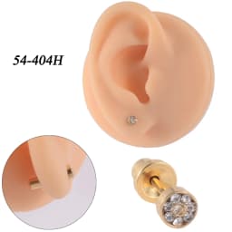 24PCS/Box Disposable Safety Kids Ear Piercing Device Bezel Crystal Studs Bullet Buckle No Sharp Body Piercing Jewelry Suit Baby
