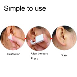 24PCS/Box Disposable Safety Kids Ear Piercing Device Bezel Crystal Studs Bullet Buckle No Sharp Body Piercing Jewelry Suit Baby
