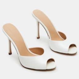 Sexy Women's Slippers High Heels Mules Summer Party Shoes 2026 Outdoor Designer Peep toe Slides Black Pink White Large Size 45