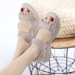 Summer 2024 Elegant Women Genuine Leather Sandals Women's Sport Style Lightweight Plus Size Slippers Women Sandals 34-42