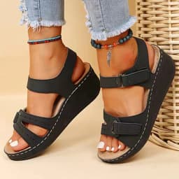 Classics Red Hook Loop Women Wedges Sandals PU Women's Thick Platform Sandalias Summer Lightweight Comfort Beach Shoes