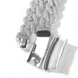 THE BLING KING 20mm Miami Cuban Chain Long Clasp Full Paved Out Cubic Zirconia Luxury Hiphop Rock Street Fashion Jewelry