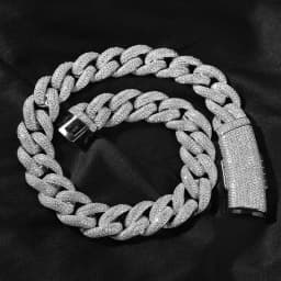 THE BLING KING 20mm Miami Cuban Chain Long Clasp Full Paved Out Cubic Zirconia Luxury Hiphop Rock Street Fashion Jewelry