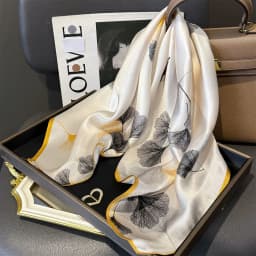100% Natural Silk Scarf Women Foulard Female Shawl Wrap Elegant High Quality Square Neckerchief for Lady Hijab Bandana Scarves
