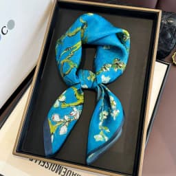 100% Natural Silk Scarf Women Foulard Female Shawl Wrap Elegant High Quality Square Neckerchief for Lady Hijab Bandana Scarves