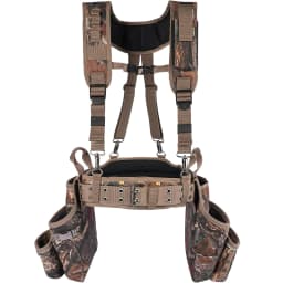Carpenters Tool Belt with Suspenders Professional Tool Belt Combo Organizer With Tool Pouch Suspenders with 32 Pockets and Loops