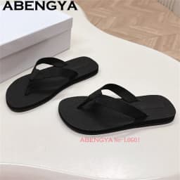 ABENGYA 2025 Summer New Hot Sale Flip Flops Flat Slippers Women 35-45 Plus Size Casual Beach Shoes Men Fashion Mules Slippers