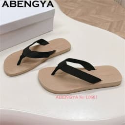 ABENGYA 2025 Summer New Hot Sale Flip Flops Flat Slippers Women 35-45 Plus Size Casual Beach Shoes Men Fashion Mules Slippers