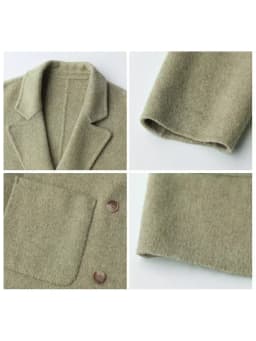 CHIC VEN Women Woolen Coats Loose Casual Oversize Double Breasted Double-sided Jacket Office Ladies Outerwear Autumn Winter 2026
