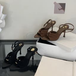 Eilyken Summer Fashion Thin Heels Pleated Hollow Out Buckle Strap Women Sandals Pointed Toe Banquet Party Female Shoes 6CM 9CM