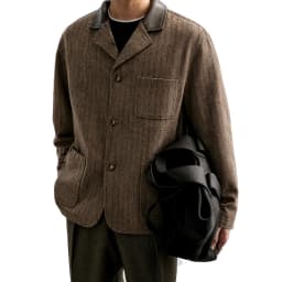 Men Retro Old Money Fashion Stripe Loose Casual Suit Blazer Jacket Man Spring Autumn Commute Business Suit Coat Outerwear